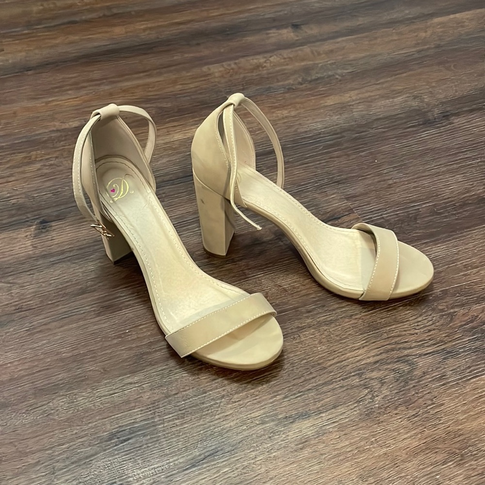 Tan heels. Size 11. Worn twice